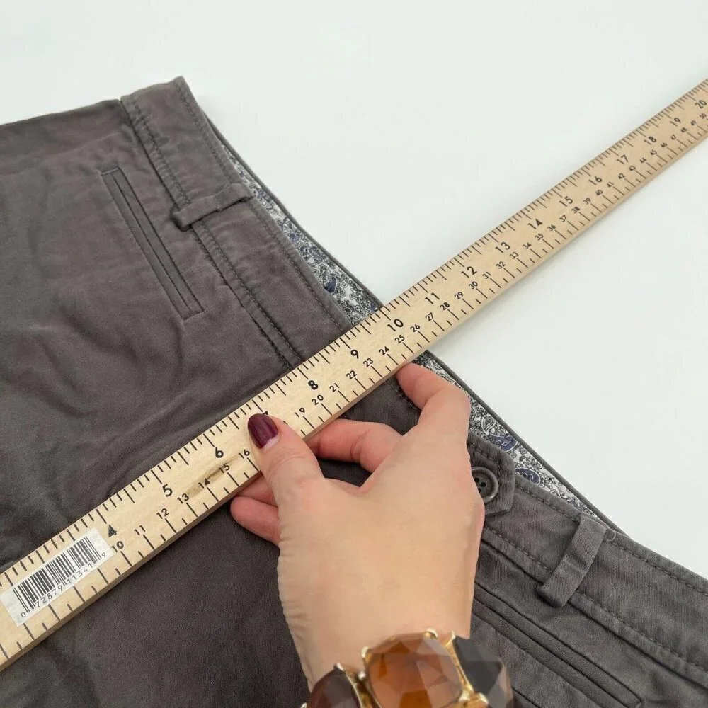 Ted Baker Pants Medium Womens Gray Brown Cropped Pants Regular Size 3 Casual